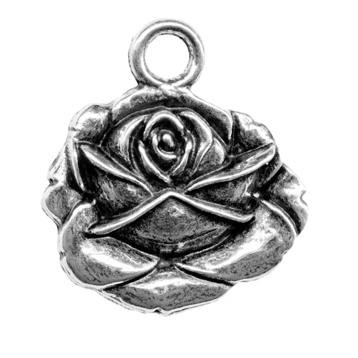 Charm Britannia Metal Wild Rose Oberon Design Charm Necklaces