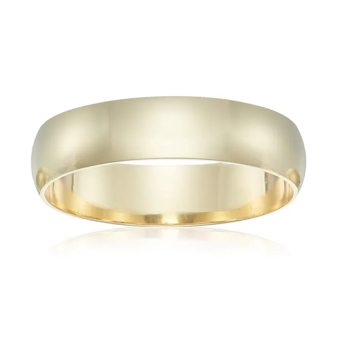 DecadenceJewelry Rings DECADENCE 10K or 14K Yellow White Gold 4mm Polished Plain Wedding Band Size 414
