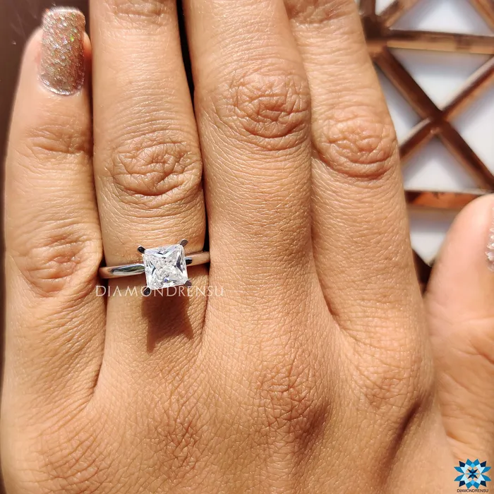 Diamondrensu Princess Cut Engagement Ring Rings