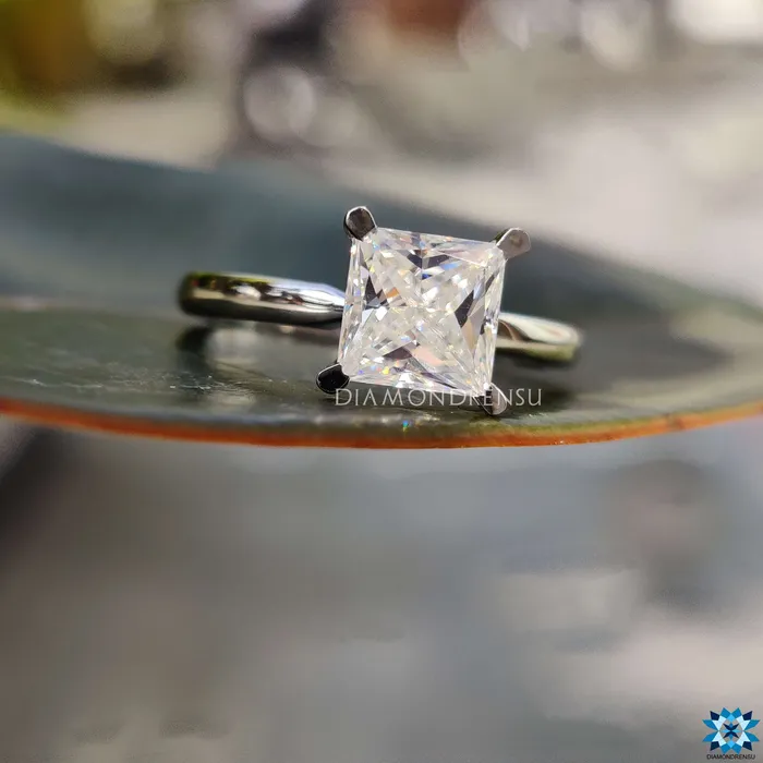 Diamondrensu Princess Cut Engagement Ring Rings