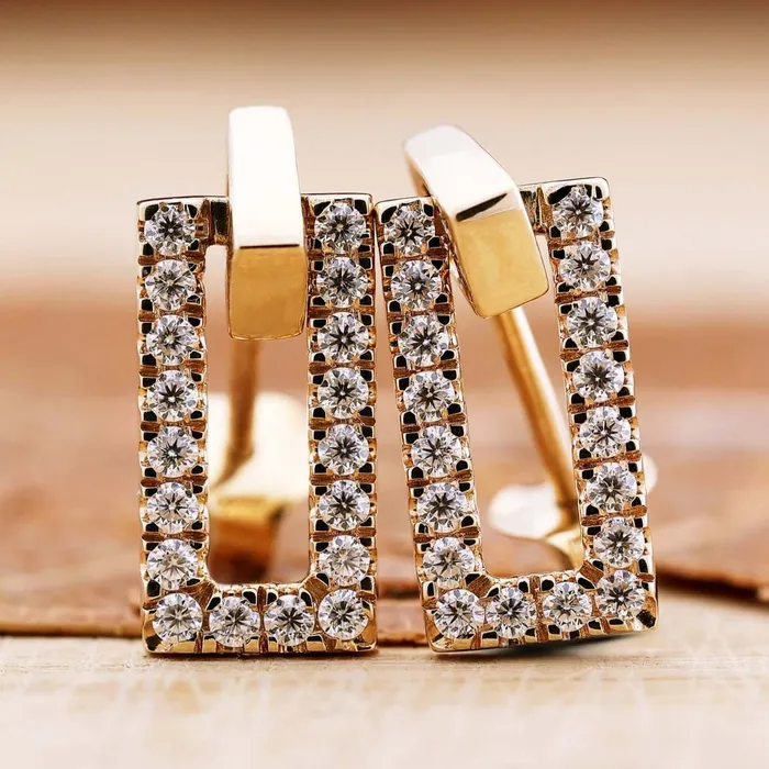 Diamondrensu Rectangle Shape Earrings 130 MM Round Cut Lab Grown Diamond Dangle Earrings Earrings Diamondrensu Rectangle Shape Earrings 130 MM Round Cut Lab Grown Diamond Dangle Earrings Earrings