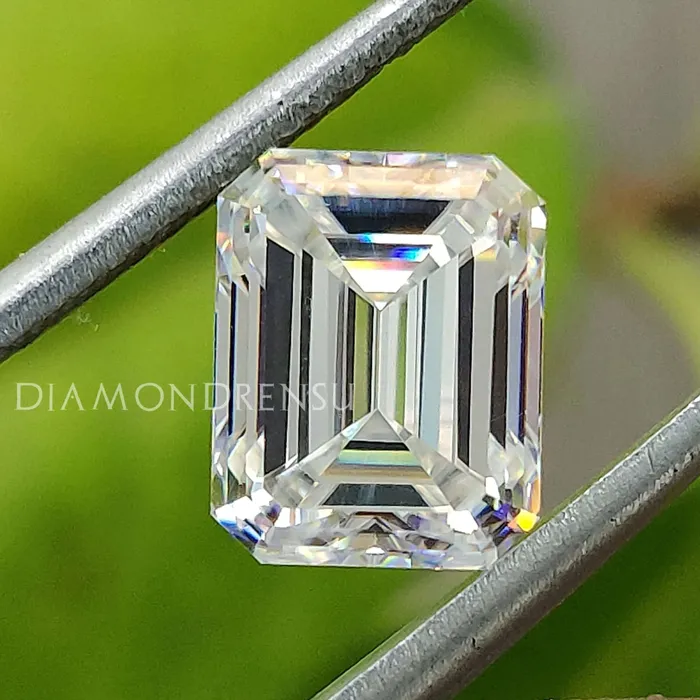 Diamondrensu Rings 210 CT Emerald cut Colorless Loose Moissanite best for Engagement Ring Diamondrensu Rings 210 CT Emerald cut Colorless Loose Moissanite best for Engagement Ring
