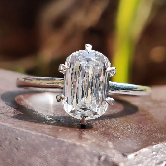 Diamondrensu Rings Cushion Criss Cut Moissanite Solitaire Ring 247 CT Colorless Moissanite Engagement Ring Anniversary Gift for Her Diamondrensu Rings Cushion Criss Cut Moissanite Solitaire Ring 247 CT Colorless Moissanite Engagement Ring Anniversary Gift for Her
