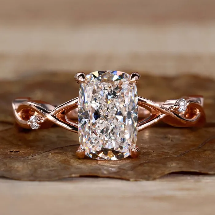 Diamondrensu Rings Elongated Cushion Cut Diamond Ring Lab Grown Diamond Engagement Ring Diamondrensu Rings Elongated Cushion Cut Diamond Ring Lab Grown Diamond Engagement Ring