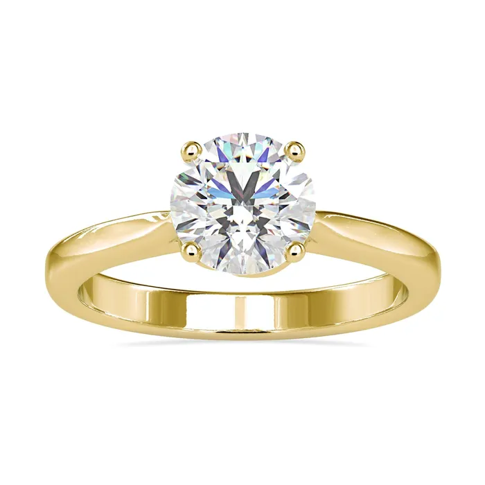 Diamondrensu Rings Unique Solitaire Engagement Ring With Twisted Prong