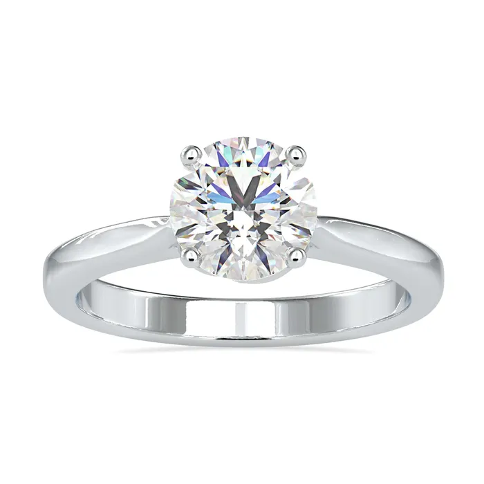 Diamondrensu Rings Unique Solitaire Engagement Ring With Twisted Prong