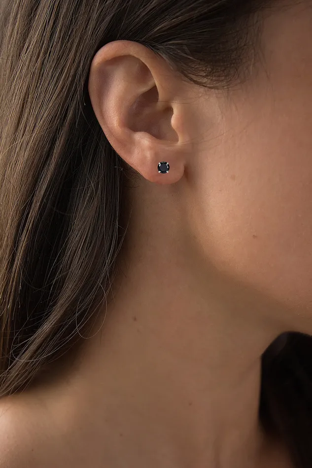 Earrings 14K White Gold 400mm Round Semi Precious Amethyst Stud Earring DecadenceJewelry Earrings 14K White Gold 400mm Round Semi Precious Amethyst Stud Earring DecadenceJewelry