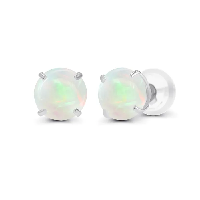 Earrings 14K White Gold 400mm Round Semi Precious Amethyst Stud Earring DecadenceJewelry Earrings 14K White Gold 400mm Round Semi Precious Amethyst Stud Earring DecadenceJewelry