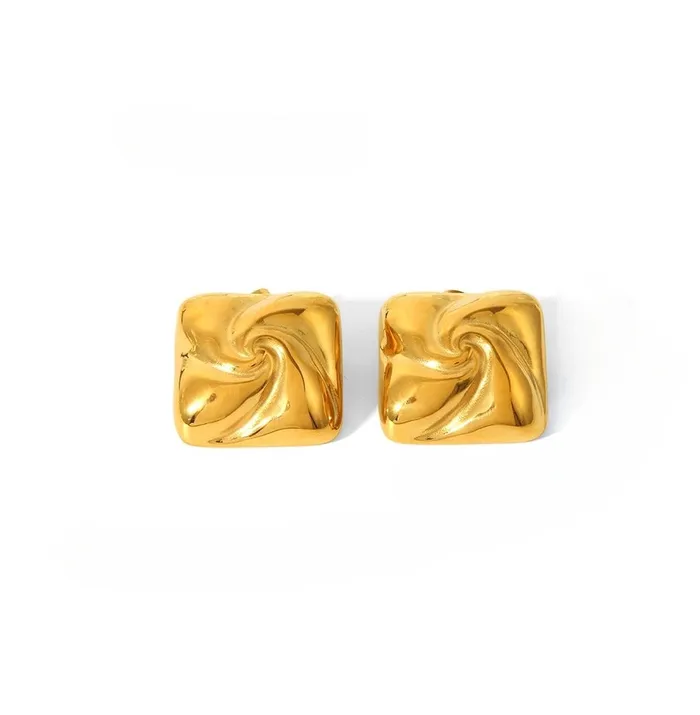 Earrings Betty and Biddy Bex Square Stud Earring Gold