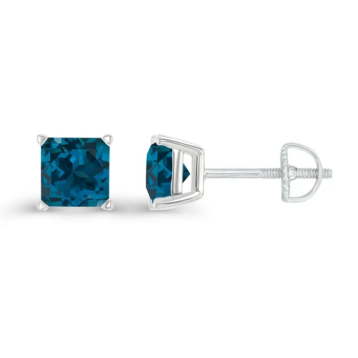 Earrings DecadenceJewelry Sterling Silver Rhodium 4mm Square Amethyst Screwback Stud Earring Earrings DecadenceJewelry Sterling Silver Rhodium 4mm Square Amethyst Screwback Stud Earring