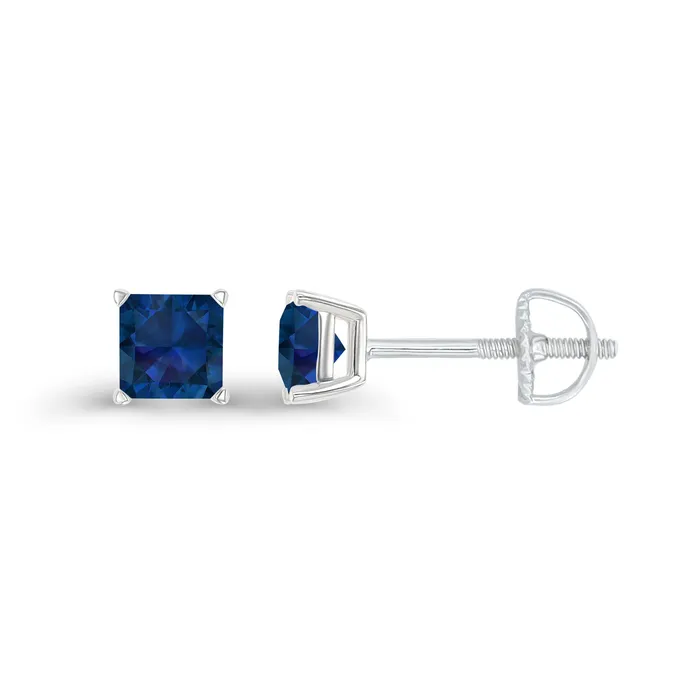 Earrings DecadenceJewelry Sterling Silver Rhodium 4mm Square Amethyst Screwback Stud Earring Earrings DecadenceJewelry Sterling Silver Rhodium 4mm Square Amethyst Screwback Stud Earring