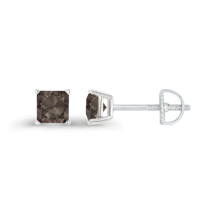 Earrings DecadenceJewelry Sterling Silver Rhodium 4mm Square Amethyst Screwback Stud Earring Earrings DecadenceJewelry Sterling Silver Rhodium 4mm Square Amethyst Screwback Stud Earring