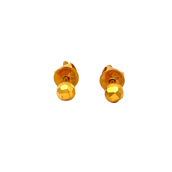 Earrings Gold Palace 22k Yellow Gold BallBead Earrings with gold weight of 0924g Earrings Gold Palace 22k Yellow Gold BallBead Earrings with gold weight of 0924g