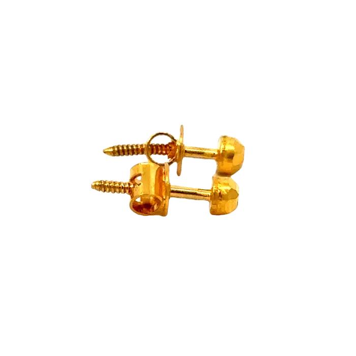 Earrings Gold Palace 22k Yellow Gold BallBead Earrings with gold weight of 0924g