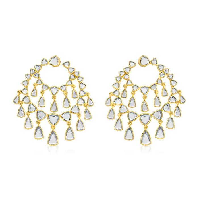 Earrings Isharya Modern Indian Jewelry Shiza Shimmering Mirror Earrings Earrings Isharya Modern Indian Jewelry Shiza Shimmering Mirror Earrings