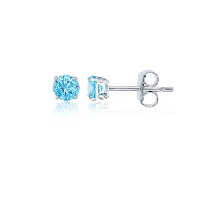 Earrings Silver Sterling Silver Polished Hypoallergenic 4mm Simulated Diamond Birthstone Solitaire Stud Earrings Earrings Silver Sterling Silver Polished Hypoallergenic 4mm Simulated Diamond Birthstone Solitaire Stud Earrings