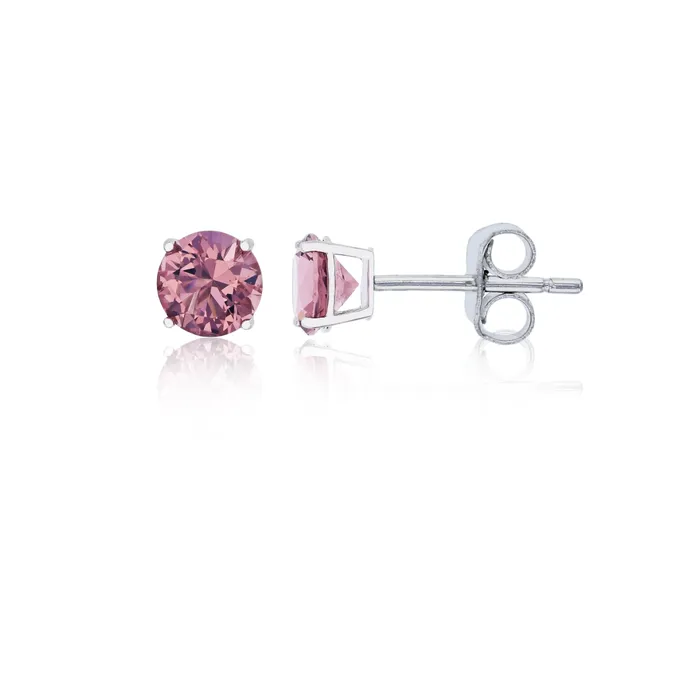 Earrings Silver Sterling Silver Polished Hypoallergenic 4mm Simulated Diamond Birthstone Solitaire Stud Earrings Earrings Silver Sterling Silver Polished Hypoallergenic 4mm Simulated Diamond Birthstone Solitaire Stud Earrings