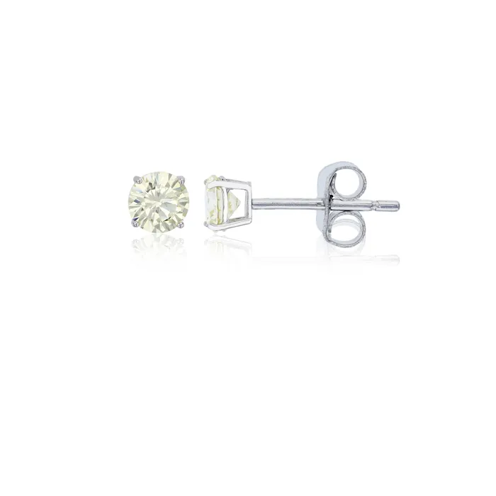 Earrings Silver Sterling Silver Polished Hypoallergenic 4mm Simulated Diamond Birthstone Solitaire Stud Earrings Earrings Silver Sterling Silver Polished Hypoallergenic 4mm Simulated Diamond Birthstone Solitaire Stud Earrings