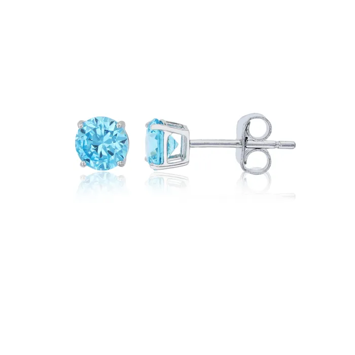 Earrings Silver Sterling Silver Polished Hypoallergenic 4mm Simulated Diamond Birthstone Solitaire Stud Earrings Earrings Silver Sterling Silver Polished Hypoallergenic 4mm Simulated Diamond Birthstone Solitaire Stud Earrings