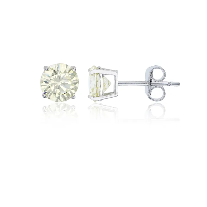 Earrings Silver Sterling Silver Polished Hypoallergenic 4mm Simulated Diamond Birthstone Solitaire Stud Earrings Earrings Silver Sterling Silver Polished Hypoallergenic 4mm Simulated Diamond Birthstone Solitaire Stud Earrings