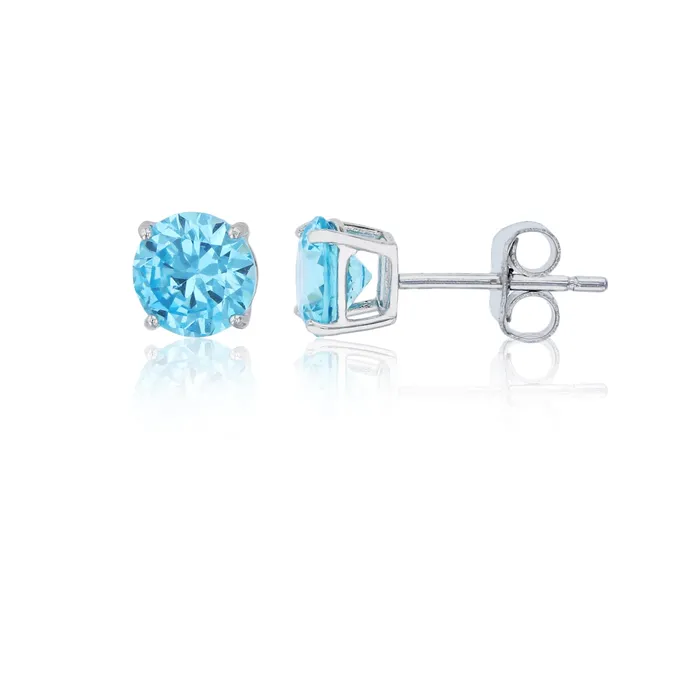 Earrings Silver Sterling Silver Polished Hypoallergenic 4mm Simulated Diamond Birthstone Solitaire Stud Earrings Earrings Silver Sterling Silver Polished Hypoallergenic 4mm Simulated Diamond Birthstone Solitaire Stud Earrings