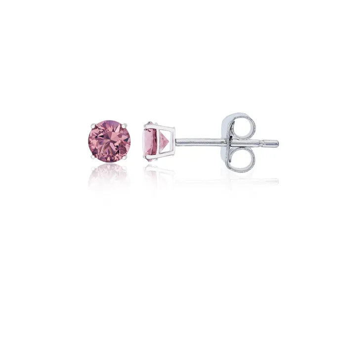 Earrings Silver Sterling Silver Polished Hypoallergenic 4mm Simulated Diamond Birthstone Solitaire Stud Earrings Earrings Silver Sterling Silver Polished Hypoallergenic 4mm Simulated Diamond Birthstone Solitaire Stud Earrings