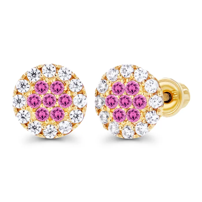 Earrings Sterling Silver Rhodium 1mm Amethyst Created White Sapphire Cluster Screwback Earrings Silver Earrings Sterling Silver Rhodium 1mm Amethyst Created White Sapphire Cluster Screwback Earrings Silver