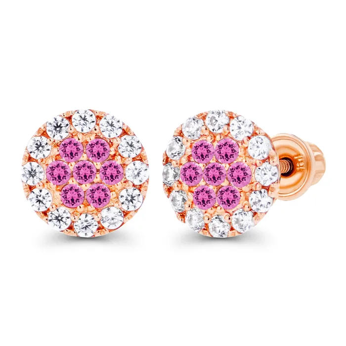 Earrings Sterling Silver Rhodium 1mm Amethyst Created White Sapphire Cluster Screwback Earrings Silver Earrings Sterling Silver Rhodium 1mm Amethyst Created White Sapphire Cluster Screwback Earrings Silver