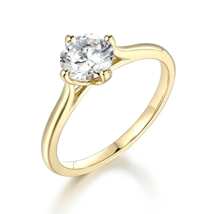 East West Solitaire Engagement Ring LJ Rings