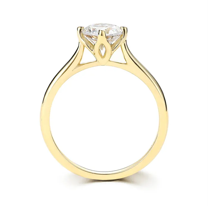 East West Solitaire Engagement Ring LJ Rings