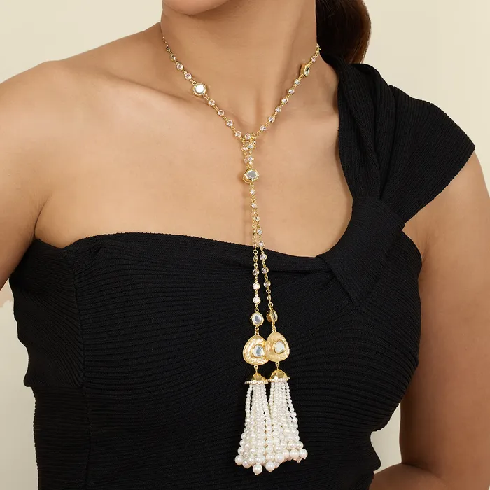 Festive2 Necklaces Mehrunisa Tassel Necklace