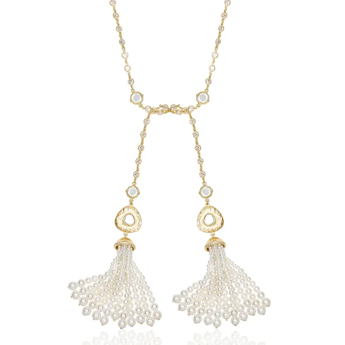 Festive2 Necklaces Mehrunisa Tassel Necklace