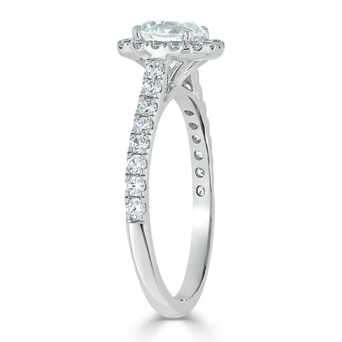 Flawless Moissanite Rings Round Cut Moissanite Halo Engagement Ring Tiffany Style Flawless Moissanite Rings Round Cut Moissanite Halo Engagement Ring Tiffany Style