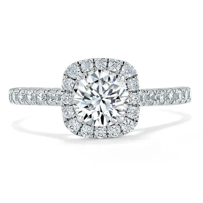 Flawless Moissanite Rings Round Cut Moissanite Halo Engagement Ring Tiffany Style Flawless Moissanite Rings Round Cut Moissanite Halo Engagement Ring Tiffany Style