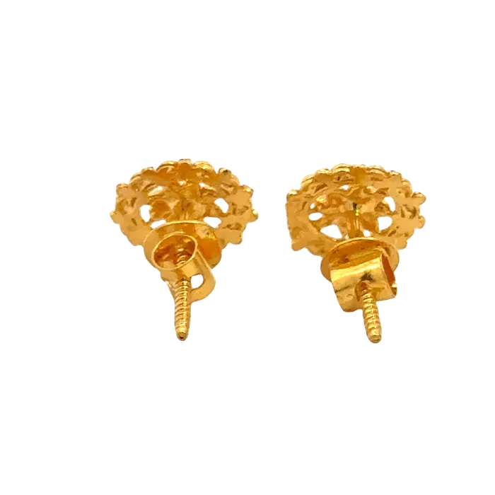 Gold Palace 22k Yellow Gold Filigree Earrings with gold weight of 1422g Earrings