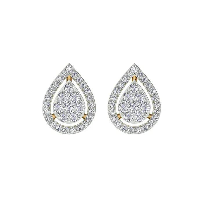 Gold Palace PreStyled Sets 18k Yellow Gold and Diamond Stud with gold weight of 354g
