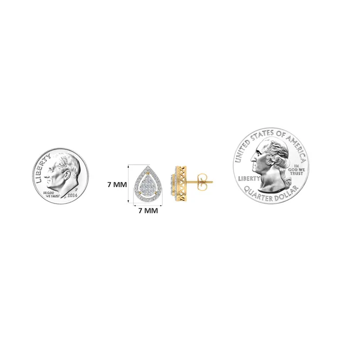Gold Palace PreStyled Sets 18k Yellow Gold and Diamond Stud with gold weight of 354g