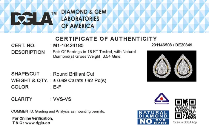 Gold Palace PreStyled Sets 18k Yellow Gold and Diamond Stud with gold weight of 354g
