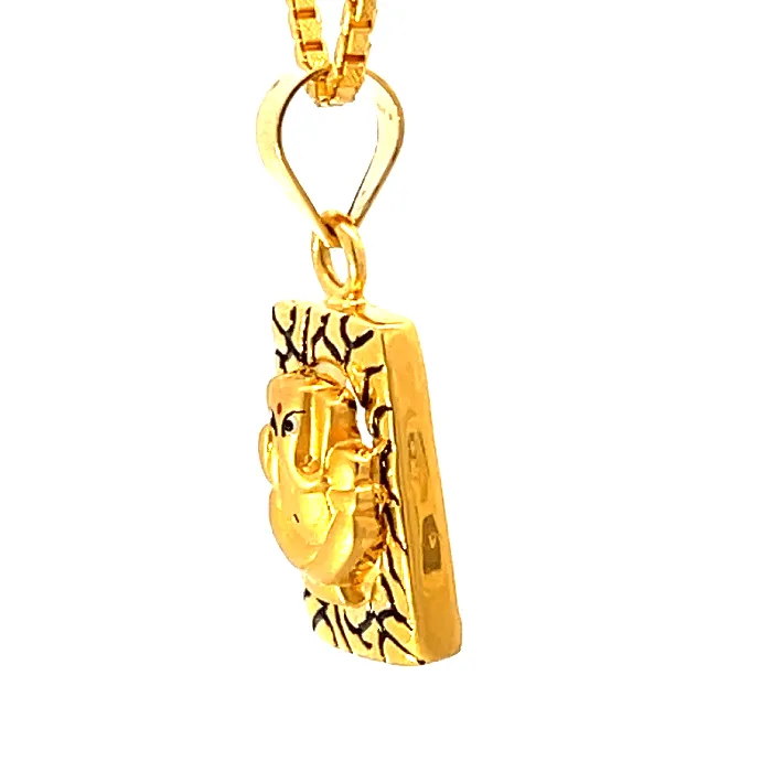 Gold Palace PreStyled Sets 22K Yellow Gold Religious Ganesh Small Pendants with gold weight of 288g