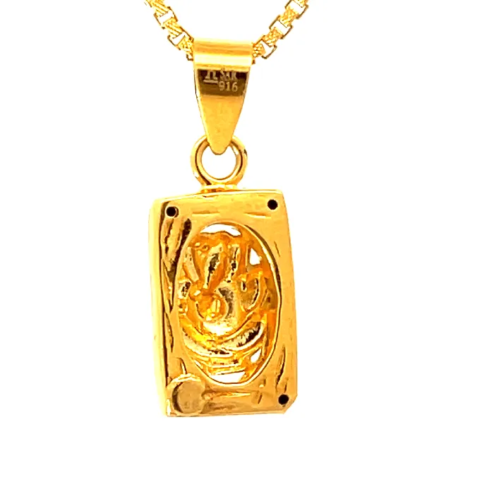 Gold Palace PreStyled Sets 22K Yellow Gold Religious Ganesh Small Pendants with gold weight of 288g