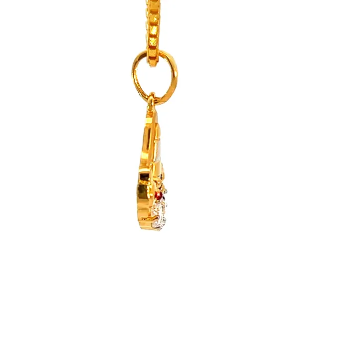 Gold Palace PreStyled Sets 22k Yellow Gold Religious Tirupati Balaji Small Pendants with gold weight of 337g