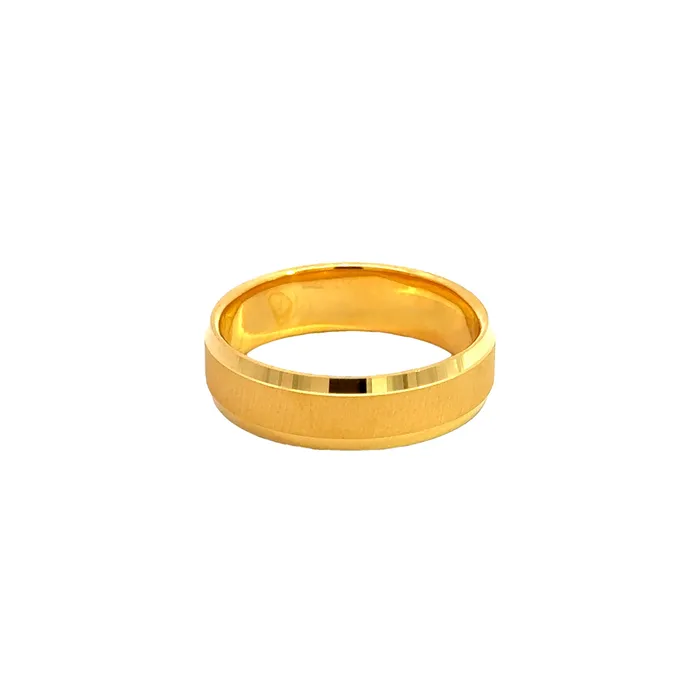 Gold Palace Rings 22k Yellow Gold Chic Modern Wedding Band Ring measuring 95 x 6mm thickness Gold Palace Rings 22k Yellow Gold Chic Modern Wedding Band Ring measuring 95 x 6mm thickness