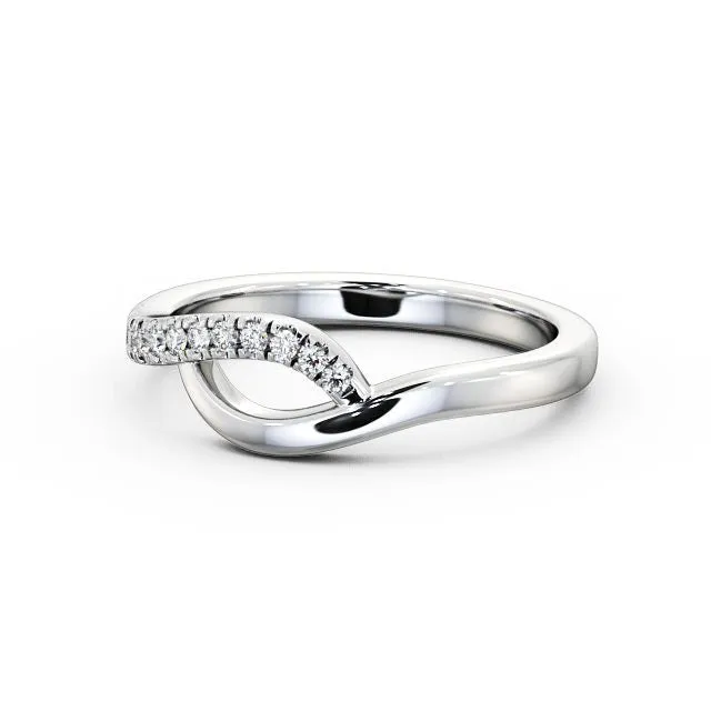 Half Eternity Ring Contemporary Design Flawless Moissanite Rings