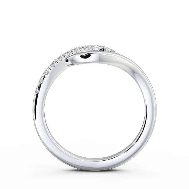 Half Eternity Ring Contemporary Design Flawless Moissanite Rings Half Eternity Ring Contemporary Design Flawless Moissanite Rings
