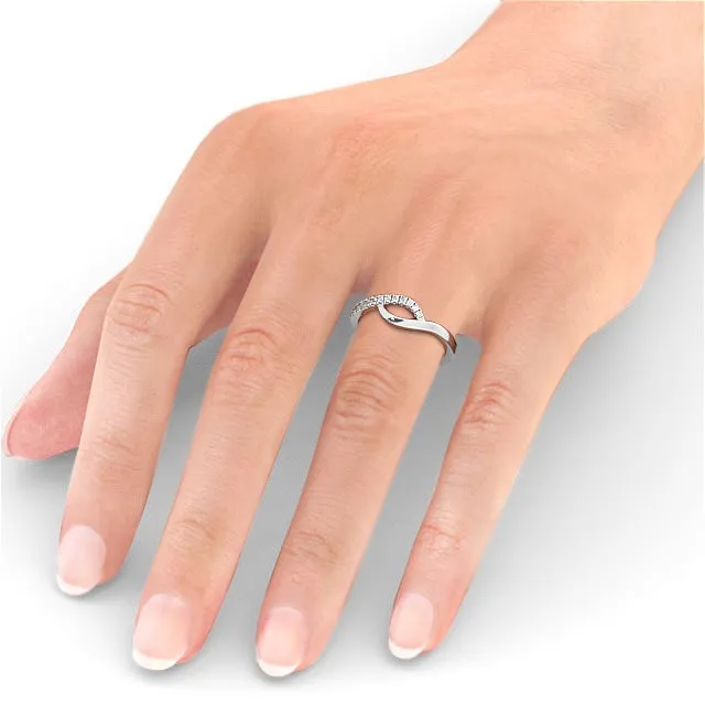 Half Eternity Ring Contemporary Design Flawless Moissanite Rings Half Eternity Ring Contemporary Design Flawless Moissanite Rings