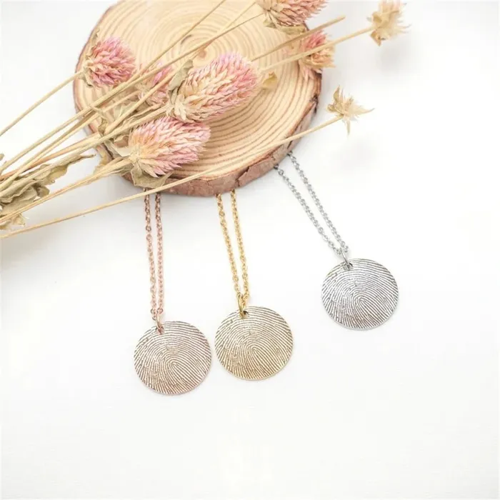 Hidden Forever Necklaces Custom Fingerprint Necklace