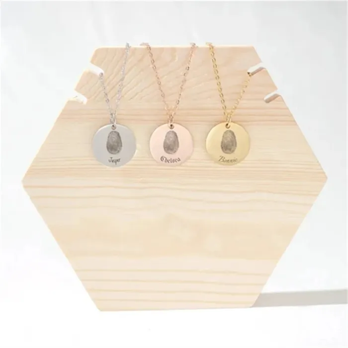 Hidden Forever Necklaces Custom Fingerprint Necklace