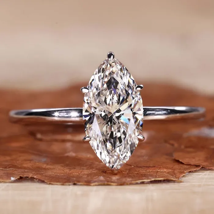 Hidden Halo Marquise Engagement Ring Diamondrensu Rings