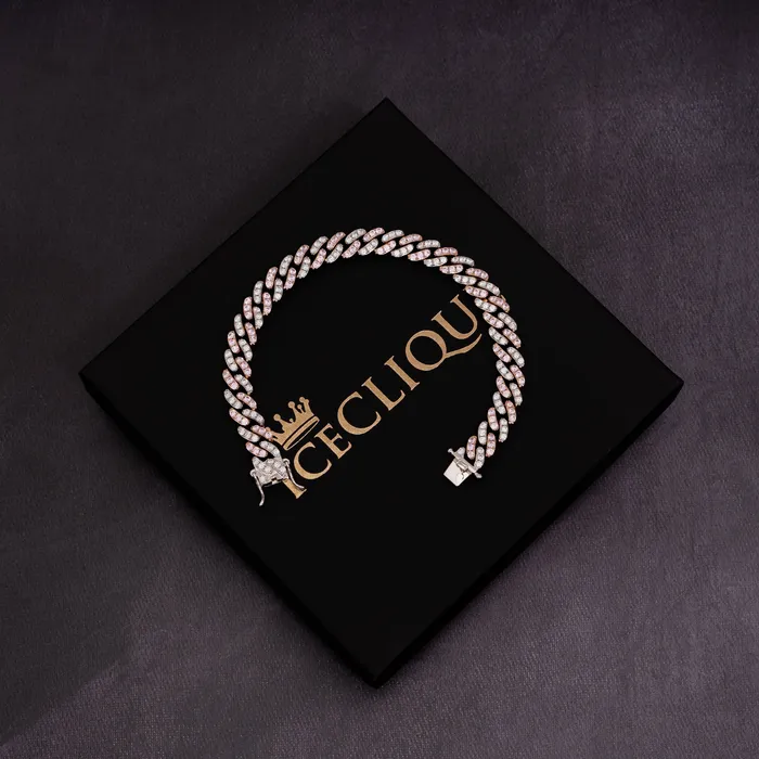 ICECLIQUE JEWELRY Bracelets 9mm Rose Gold Prong Bracelet