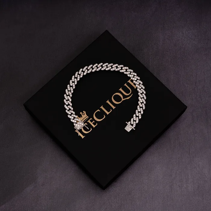 ICECLIQUE JEWELRY Bracelets 9mm Rose Gold Prong Bracelet